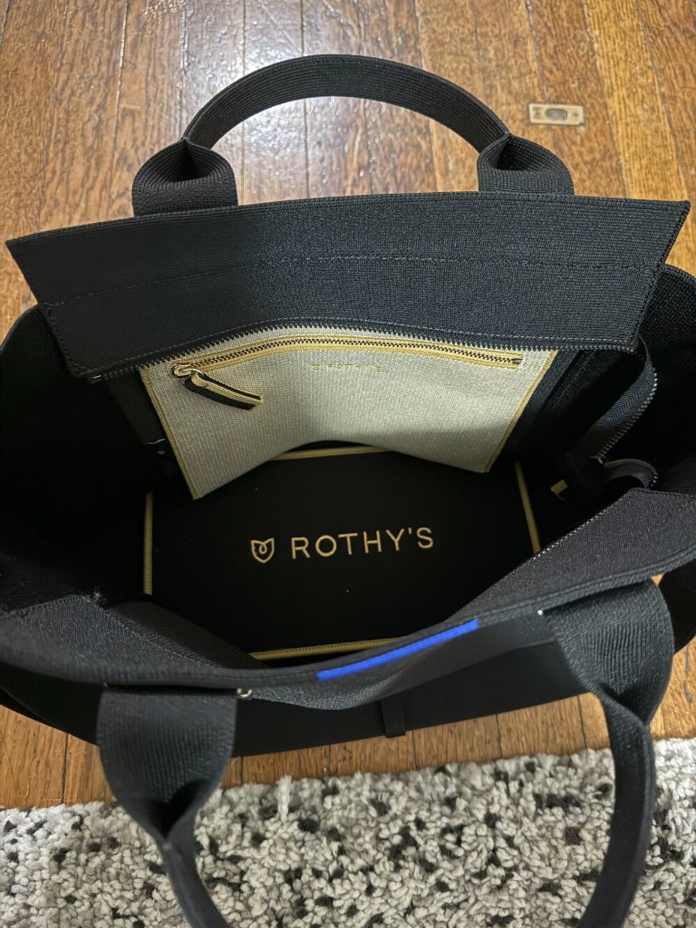 Rothy's The Handbag in Total Black (Like New) - Picture 2 of 4